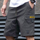 🔥🎁Nyhet 50 % RABATT🔥Männs casual cargoshorts med dragsko i midjan