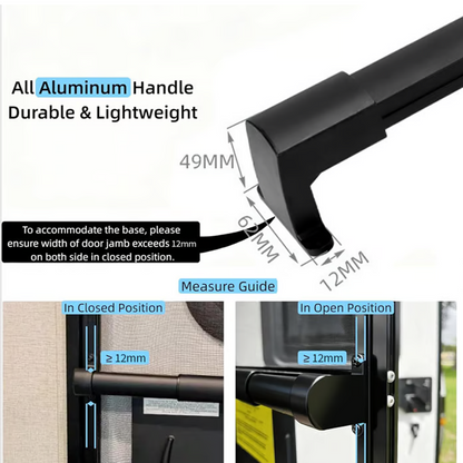 🔧 Handtag i aluminium för husbilens myggdörr – Robust, lätt och enkel att montera 🏕️