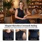 💎 -50 % på elegant jumpsuit med hög midja！💎 Vadderade axlar, korsettmidja och dramatiskt högt slits för ett kraftfullt uttryck✨