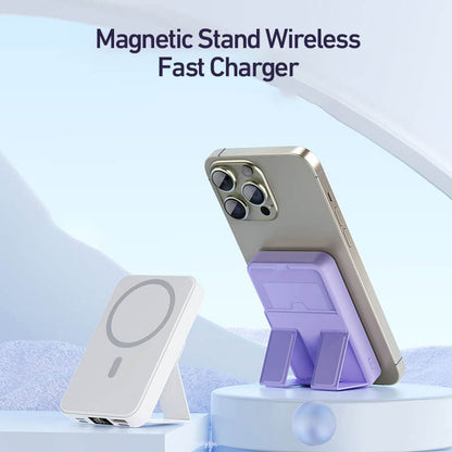 22,5 W 10 000 mAh magnetisk trådlös powerbank med stativ