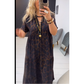 ⏰ 50 % rabatt! 🌸 Lång klänning med leopardmönster och v-ringning för dam – Ditt sommarmåste! ☀️🐆💃