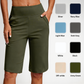 🔥Damernas högmidjade yogashorts med fickor