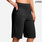 🔥Damernas högmidjade yogashorts med fickor