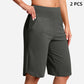 🔥Damernas högmidjade yogashorts med fickor
