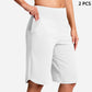 🔥Damernas högmidjade yogashorts med fickor