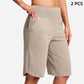 🔥Damernas högmidjade yogashorts med fickor