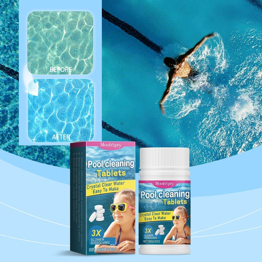 🏊‍♂️ Poolrengöringstabletter för kristallklart vatten – Droppa, lös upp, dyk ner! 🌊✨