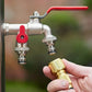 🚰 KÖP 3 FÅ 1 GRATIS! 🔧 Dubbelt Utlopp för Utomhusbruk – Inbyggd Backventil, Frostsäker Mässing & Perfekt För Trädgård Och Uteplats 🏡