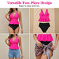 Tankini-set för damer med peplum och underdel