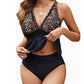 Tankini-set för damer med peplum och underdel