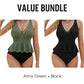 Tankini-set för damer med peplum och underdel