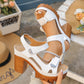 👡 50% RABATT NU! ☀️ Kvinnors Sommar Platform En-rem Sandaler – Justerbar Kardborre, Dämpad Inläggssula & Halksäker Grepp För Bekväma Stranddagar 🏖️
