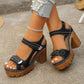 👡 50% RABATT NU! ☀️ Kvinnors Sommar Platform En-rem Sandaler – Justerbar Kardborre, Dämpad Inläggssula & Halksäker Grepp För Bekväma Stranddagar 🏖️
