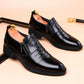 Herrars retro business slip-on ankelsskor