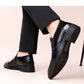 Herrars retro business slip-on ankelsskor