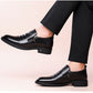 Herrars retro business slip-on ankelsskor