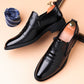 Herrars retro business slip-on ankelsskor