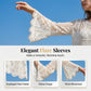👚 50% RABATT NU! 🌸 Kvinnors Vintage-inspirerad Spets Cover-Up Blus – Boho Virkning, Hålrum & Vida Ärmar ✨