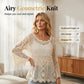 👚 50% RABATT NU! 🌸 Kvinnors Vintage-inspirerad Spets Cover-Up Blus – Boho Virkning, Hålrum & Vida Ärmar ✨