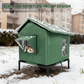 🏠 TIDSBEGRÄNSAD 50% RABATT! 🐈 Allväders upphöjt utomhushus för katter – Vattentätt, isolerat, hopfällbart 🌧️