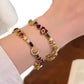 💫 50% RABATT NU! 🌙 Armband med Himlenska Motiv – Sol, Måne & Stjärnor – Färgglada Kristaller & Mystisk Design 🌟