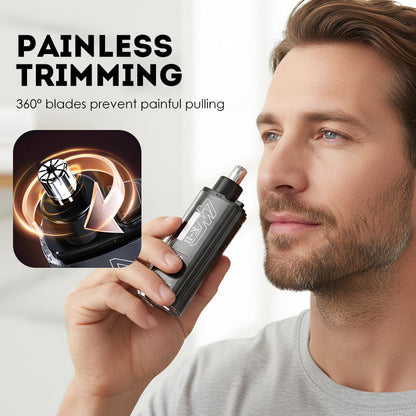 📢Tidsbegränsat erbjudande !! ⏰360° näshår- och öronhårtrimmer – IPX7-tvättbar och 30 dagars batteritid