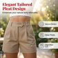 Kvinnors högmidjade veckade shorts
