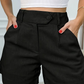 Kvinnors högmidjade veckade shorts