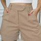 Kvinnors högmidjade veckade shorts