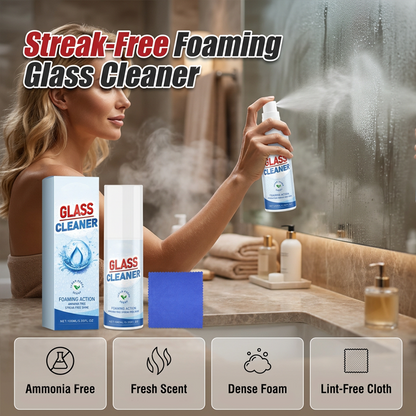 ✨ Skummande glasrengöring för streckfri glans