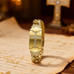 ✨50% RABATT NU!💎Elegant Kristallkors-klocka – Geometrisk Rektangulär Urtavla, Premium Metallarmband, Perfekt Present & Daglig Elegans