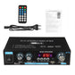 2-kanals 600 W mini-hifi-förstärkare med digital Bluetooth-ljud och FM-radio