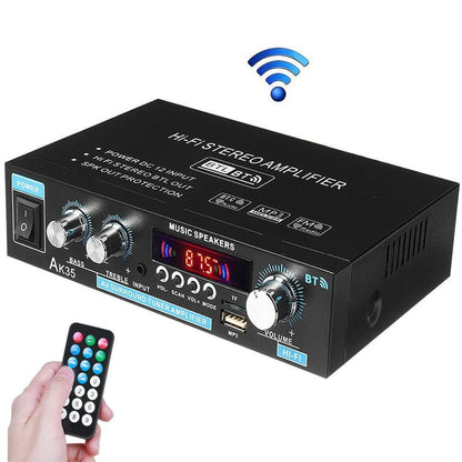 2-kanals 600 W mini-hifi-förstärkare med digital Bluetooth-ljud och FM-radio