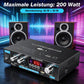 2-kanals 600 W mini-hifi-förstärkare med digital Bluetooth-ljud och FM-radio