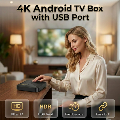 🔥 50% RABATT🎁 Android TV-box med Bluetooth ✨ Enkel streaming, smidigt ljud & bild i toppklass – perfekt för vardagsrum och filmkvällar 🍿🏡
