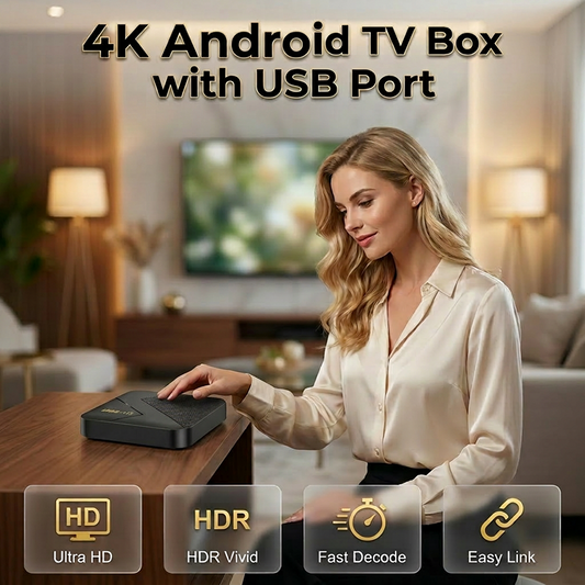 🔥 50% RABATT🎁 Android TV-box med Bluetooth ✨ Enkel streaming, smidigt ljud & bild i toppklass – perfekt för vardagsrum och filmkvällar 🍿🏡