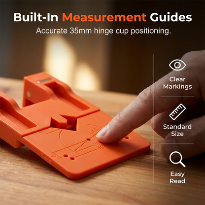 🔧 TIDSBEGRÄNSAD 50% RABATT! ✨ Borrguide för skåplucksgångjärn – Magnetklämma, Exakt Inriktning, 35mm 🪚