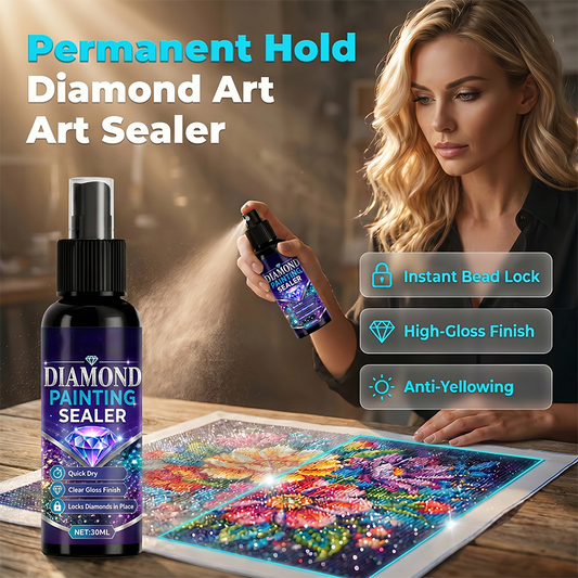 💎✨ Förseglingsspray för diamantmålning – håller stenarna på plats, glansig finish, snabbtorkande och hållbar