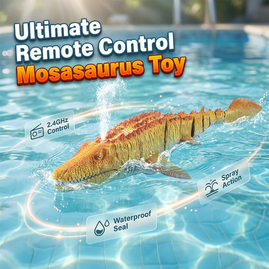 ⏰ 50% RABATT UNDER BEGRÄNSAD TID - 2,4G RC Mosasaurus simleksak med spray