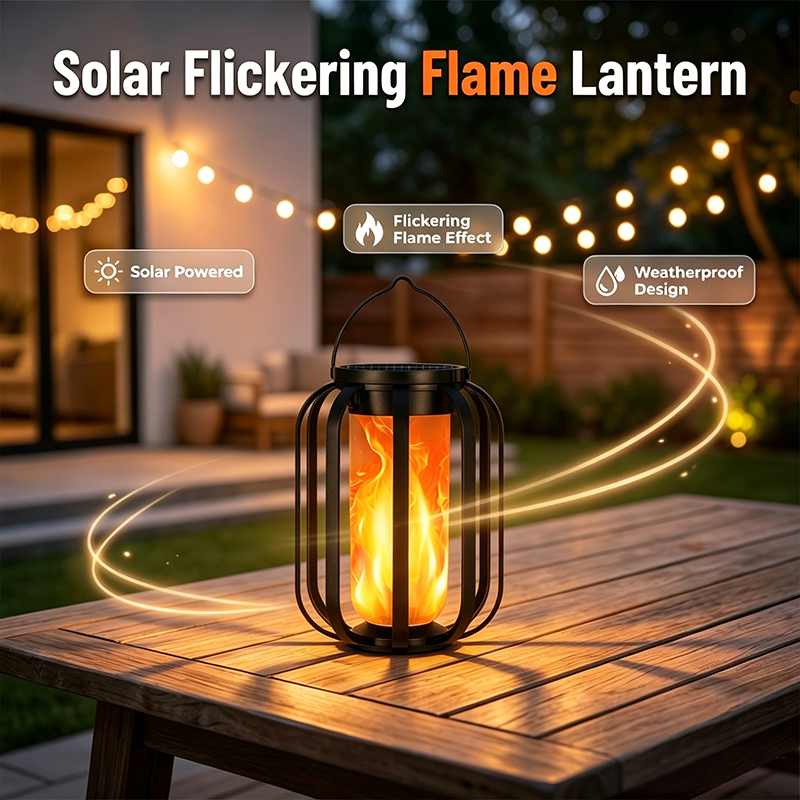 Solcellsdriven Fladdrande Flamlykta