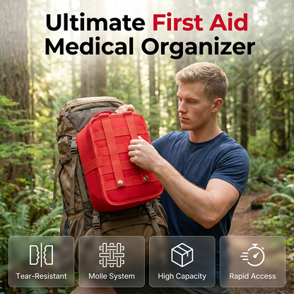 🧰 Akut medicinsk organisatorväska – Hållbart Oxfordtyg, modulär utfällbar layout ⚡ Taktiska remmar, snabb riv-och-få-åtkomst – 50% RABATT idag