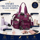 👜Stor vattentät tygväska för kvinnor – rymlig, tre bärsätt & smart fickorganisation – perfekt för jobb, resor & vardag 🧳✨