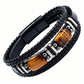 Flätat PU-läderarmband för män och kvinnor
