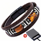 Flätat PU-läderarmband för män och kvinnor