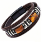 Flätat PU-läderarmband för män och kvinnor