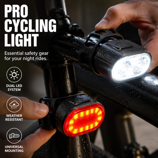 🚲 50 % RABATT NU! 💡 USB-laddningsbart cykelljusset – intensiv ljusstyrka, stormtålig & bredvinkelstråle – för säker cykling i mörker 🌙
