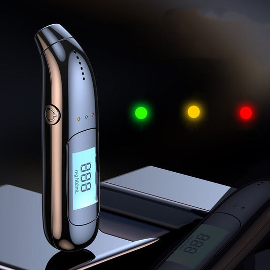 Högprecisions USB-laddningsbar alkolåsare | LCD-display bärbar alkotestare
