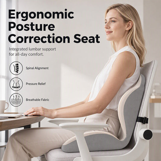 Ergonomisk memoryskum sittdyna med ryggstöd