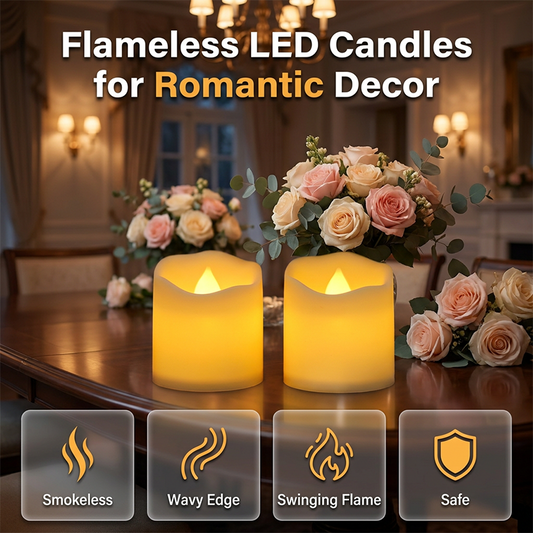 Warm Flickering Flameless LED Candles