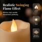 Varma fladdrande flamfria LED-ljus